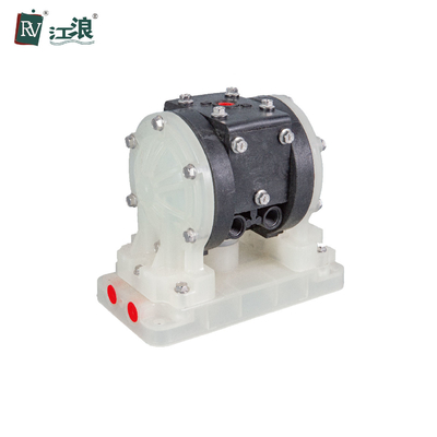 Kimyasal Dirençli Güçlü Asit İçin 1/4 İnç PVDF Mini Havayla Çalışan Diyaframlı Pompa