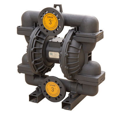 3 Inch Ductile Iron Pneumatic Diaphragm Pump with 270 gpm Flow Rate 1 Year Warranty for Industrial Applications